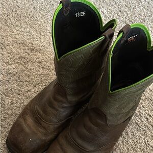 Ariat Men's Brown and Green Western Boots
